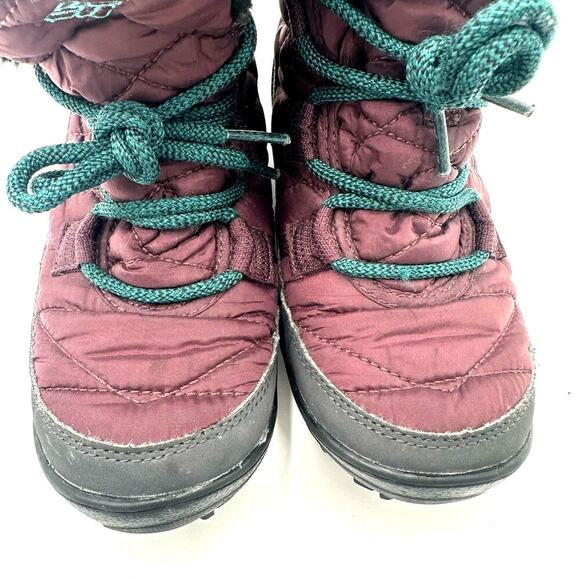 Columbia Waterproof Purple Nylon/ Faux Fur Lace Up Boots, GUC, Sz Kids 1 (K1-A) - Picture 2 of 9